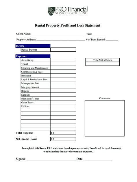 residential land statement